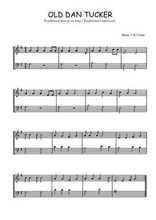 Téléchargez l'arrangement pour piano de la partition de Old Dan Tucker en PDF